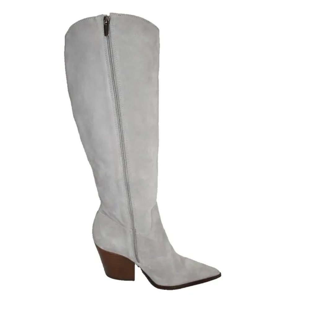 New! Vince Camuto Oyennda Mountain Grey Suede Tall Boot Size 9 US 40 EU DD375 - Picture 5 of 7